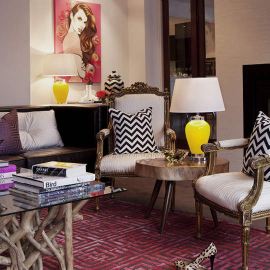 Art Deco Squares in Crimson