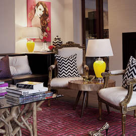 Art Deco Squares in Crimson
