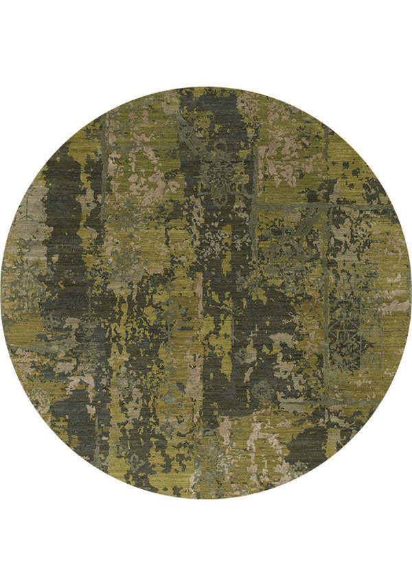 Ephesus Moss Green Circle Shapes Runners