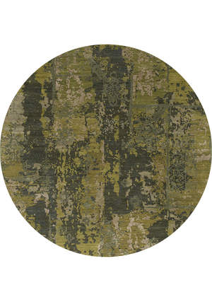 Ephesus Moss Green Circle Shapes Runners